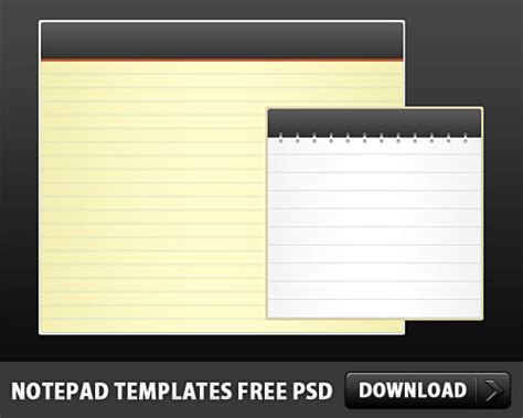 Notepad Templates Free PSD – Download PSD