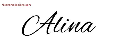 Cursive Name Tattoo Designs Alina Download Free - Free Name Designs