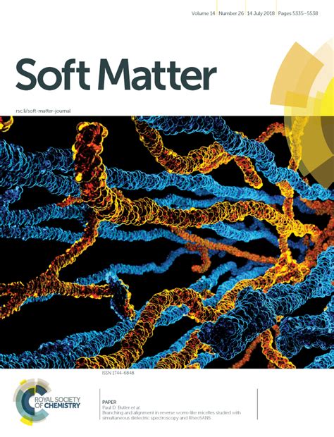 Soft Matter Journal Cover | Center for Neutron Science