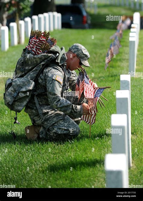 The 3rd Infantry Regiment participates in a "Flags-in Ceremony" for Memorial Day weekend at ...