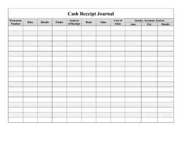 Cash Receipts Journal Form Sheets - Edit, Fill, Sign Online | Handypdf