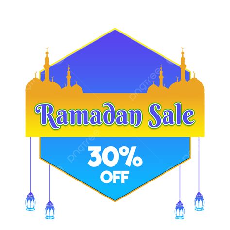 Sale Banner Clipart Transparent PNG Hd, Blue And Yellow Ramadan Sale Banner Png, Png, Ramadan ...