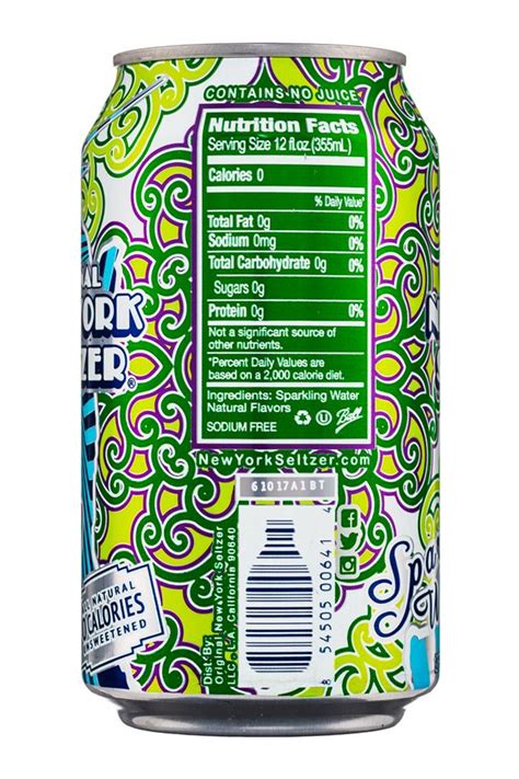 Lime Sparkling Water (2016) | Original New York Seltzer | BevNET.com Product Review + Ordering ...