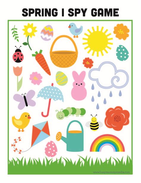 Free Printable - Spring I Spy Game