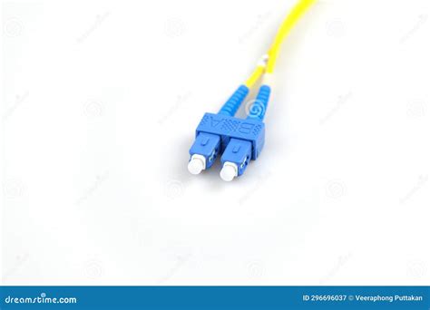 Fiber Optic Cable Connector Type Sc, Isolated on White Background Stock Image - Image of gadget ...