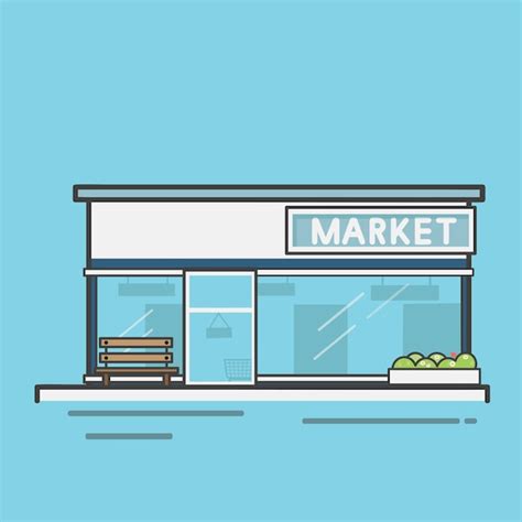 Free Vector | Illustration set of supermarket vector