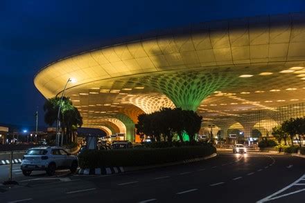 Chhatrapati Shivaji Maharaj International Airport Illuminated Editorial ...