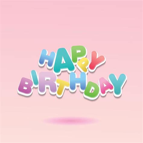 happy birthday 3d colorful word vector illustration 15277718 Vector Art ...