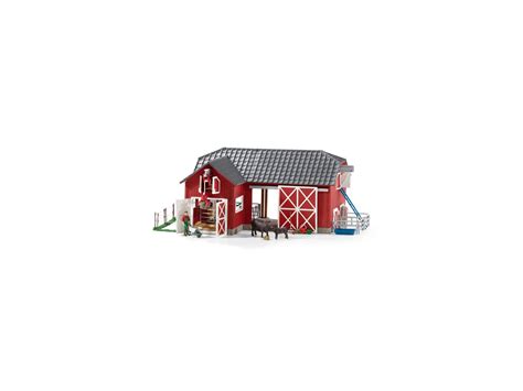 Schleich Farm World Large Red Barn with Animals & Accessories Toy ...