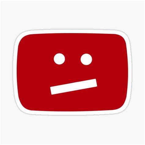 "YouTube :/ Face Logo" Sticker for Sale by AndroidWG | Redbubble