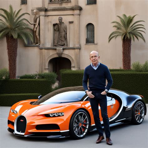 Jeff bezos with his orange concept Bugatti Chiron real image... by ...