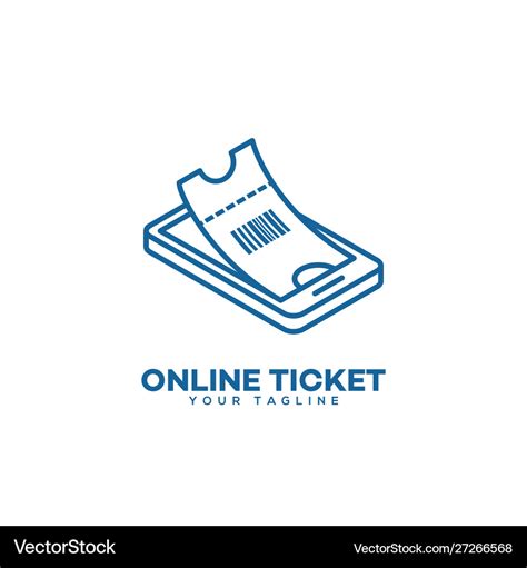 Online ticket logo Royalty Free Vector Image - VectorStock