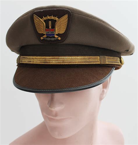 1970's United Air Lines Pilot Visor Hat Size 7-1/8: Flying Tiger Antiques Online Store