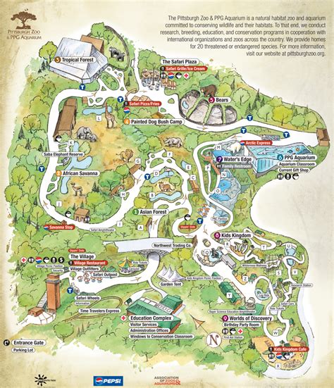 Pittsburgh Zoo & PPG Aquarium | Zoo map, Pittsburgh zoo, Zoo