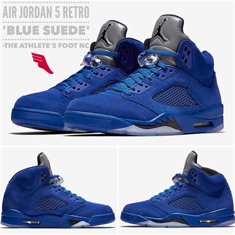 Air Jordan 5 Retro Blue Suede l The Athlete's Foot North Carolina