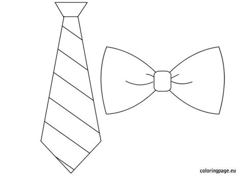 Tie – bow tie template – Coloring Page