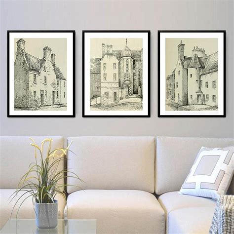 3 Set Architectural Prints, Architecture Drawing, European Architecture ...