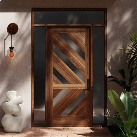 Monarch Modern Wood Front Door With Glass | RealCraft