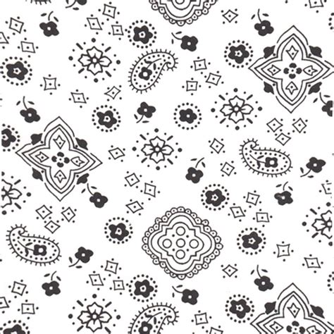 White Paisley Bandana Poly Cotton Fabric | iFabric