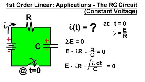 First order rc circuit differential equation