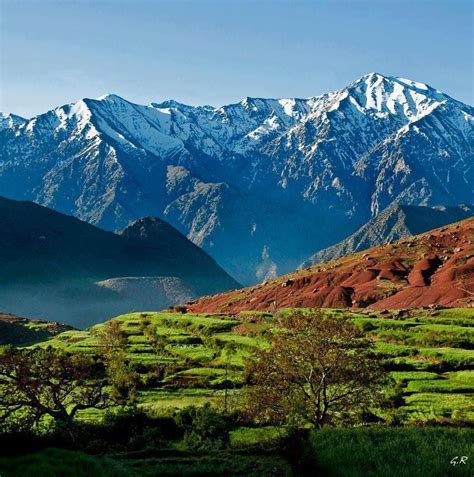 Atlas Mountains, Morocco. The Atlas Mountains range across the northwestern stretch of Africa ...