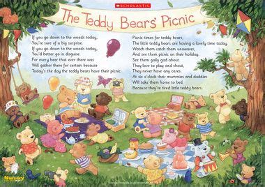 the teddy bears picnic book is open to reveal information about what it's like