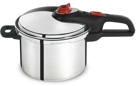 T-Fal Pressure Cooker 6Qt Stainless Steel Aluminum 12-Psi