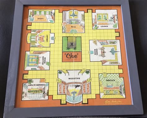 Framed vintage Clue game board | Etsy | Clue games, Clue board game, Board games