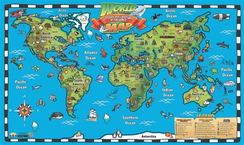 5 Free Blank Interactive Printable World Map for Kids PDF | World Map ...