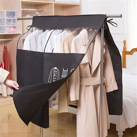 Hanging Garment Bags for Storage Dust-Proof Large Garment Rack Cover Suit Bags ,Organizer ...