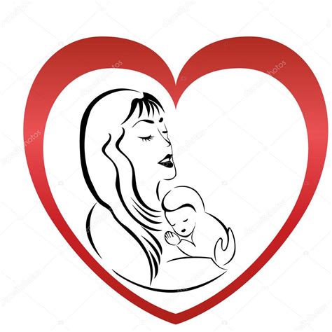 Mother and son logo vector — Stock Vector © Glopphy #12669157