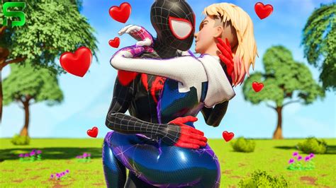 Spider-Gwen's MAGIC KISS FOOLS Miles Morales.... Fortnite Season 4 - YouTube