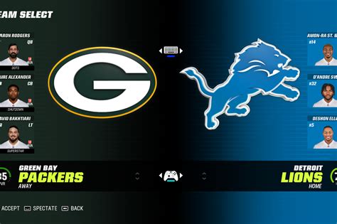 Watch live: Detroit Lions vs. Green Bay Packers Madden 23 simulation ...