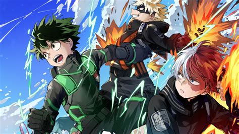 Izuku Midoriya Katsuki Bakugou Shoto Todoroki HD My Hero Academia Wallpapers | HD Wallpapers ...