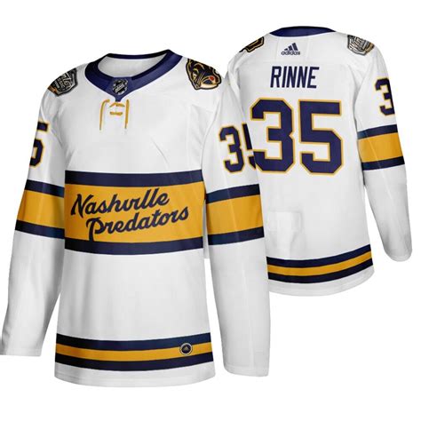 Nashville Predators #35 Pekka Rinne Yellow Men's Adidas 2020-21 Reverse Retro Alternate NHL Jersey