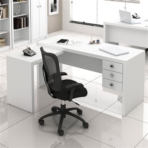 Mesa para Escritório Office Me4106 Branco - Tecno Mobili