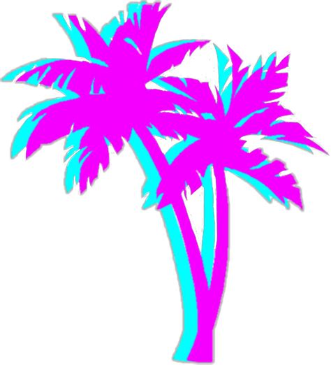 Vaporwave Palm Tree Png - PNG Image Collection