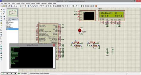 Simulation using Proteus ISIS for the designed Model | Download ...