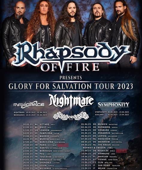 Rhapsody of Fire - Glory For Salvation Tour 2023 - 02 April 2023 - Hirsch - Event/Gig details ...