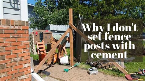 Installing fence posts without cement (building a fence gate) - YouTube