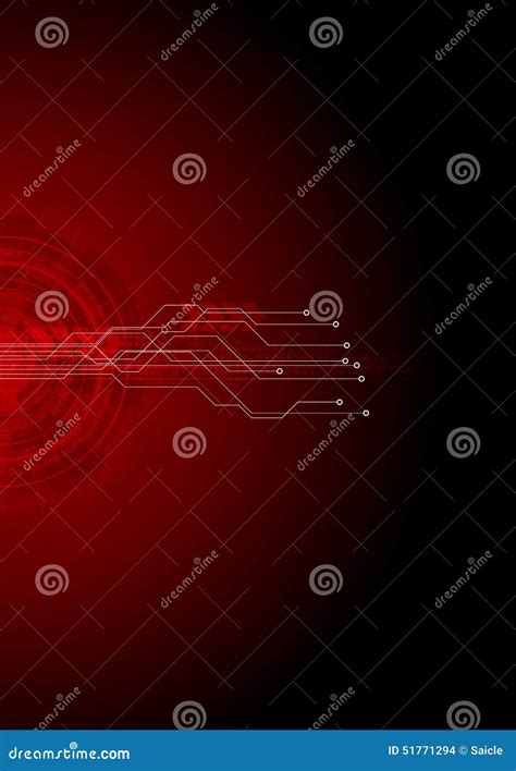 Dark Red Hi-tech Circuit Board Background Stock Vector - Illustration of decorative, arrow: 51771294