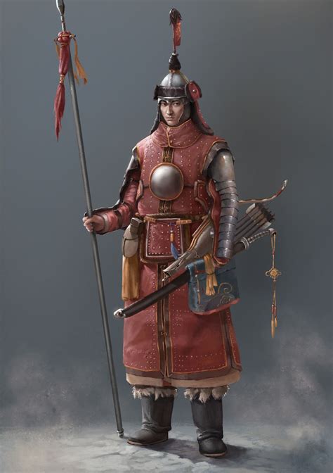 ArtStation - A soldier who came from Ming dynasty, 大侠 王 | Chinese armor, Ming dynasty, Ancient china