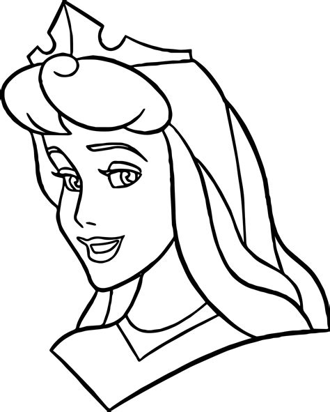 Ariel Face Coloring Pages