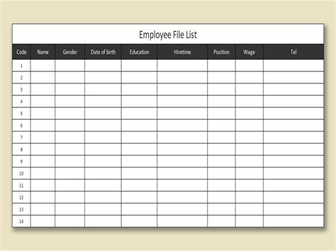 Staff Directory Template