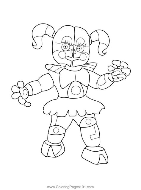 Circus Baby FNAF Coloring Page | Fnaf coloring pages, Fnaf baby, Circus baby