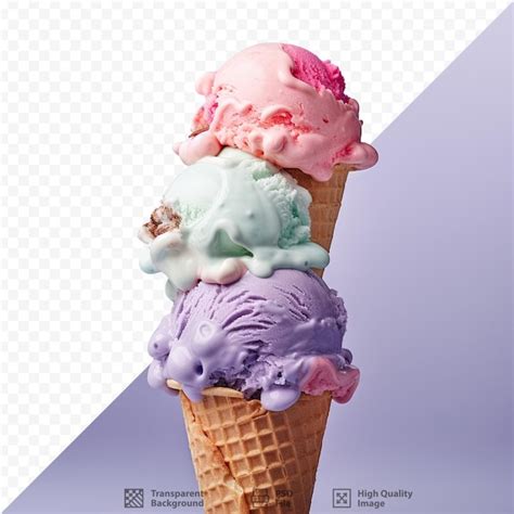 Premium PSD | Genuine dairy ice cream with triple flavors