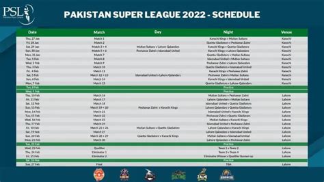 PSL 2023 Schedule | PSL 8 Fixtures | PDF Download