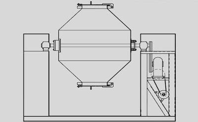 Double cone blender diagram | Double cone blender images | Double cone mixer - Pharmacy Images