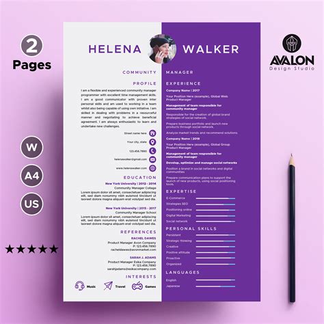Pin en Resume Template | Community Manager 2