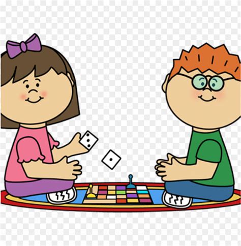 Kids Playing Board Games Clip Art